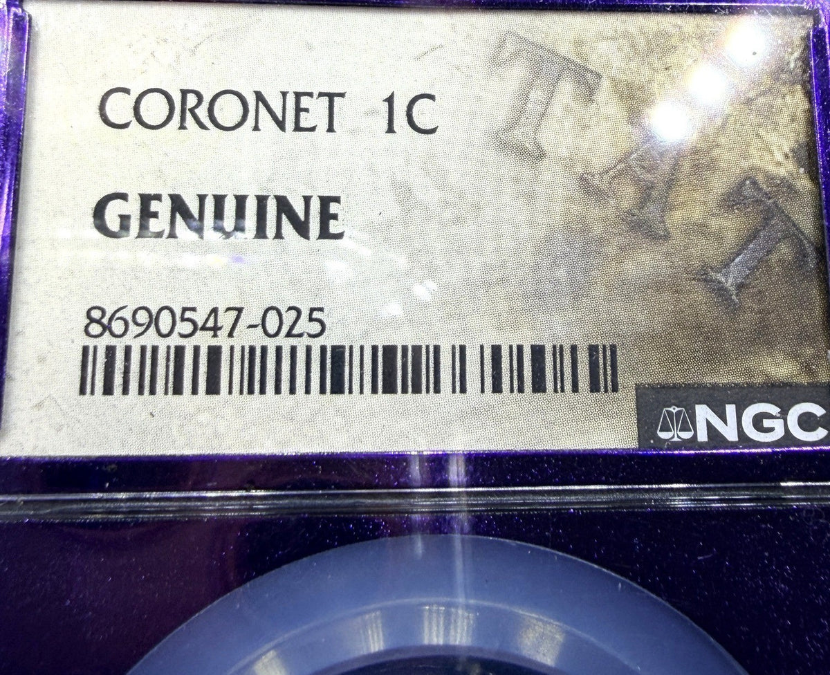 1824 Coronet Head Large Cent 1C NGC Genuine Matron Head Early US Copper Coin