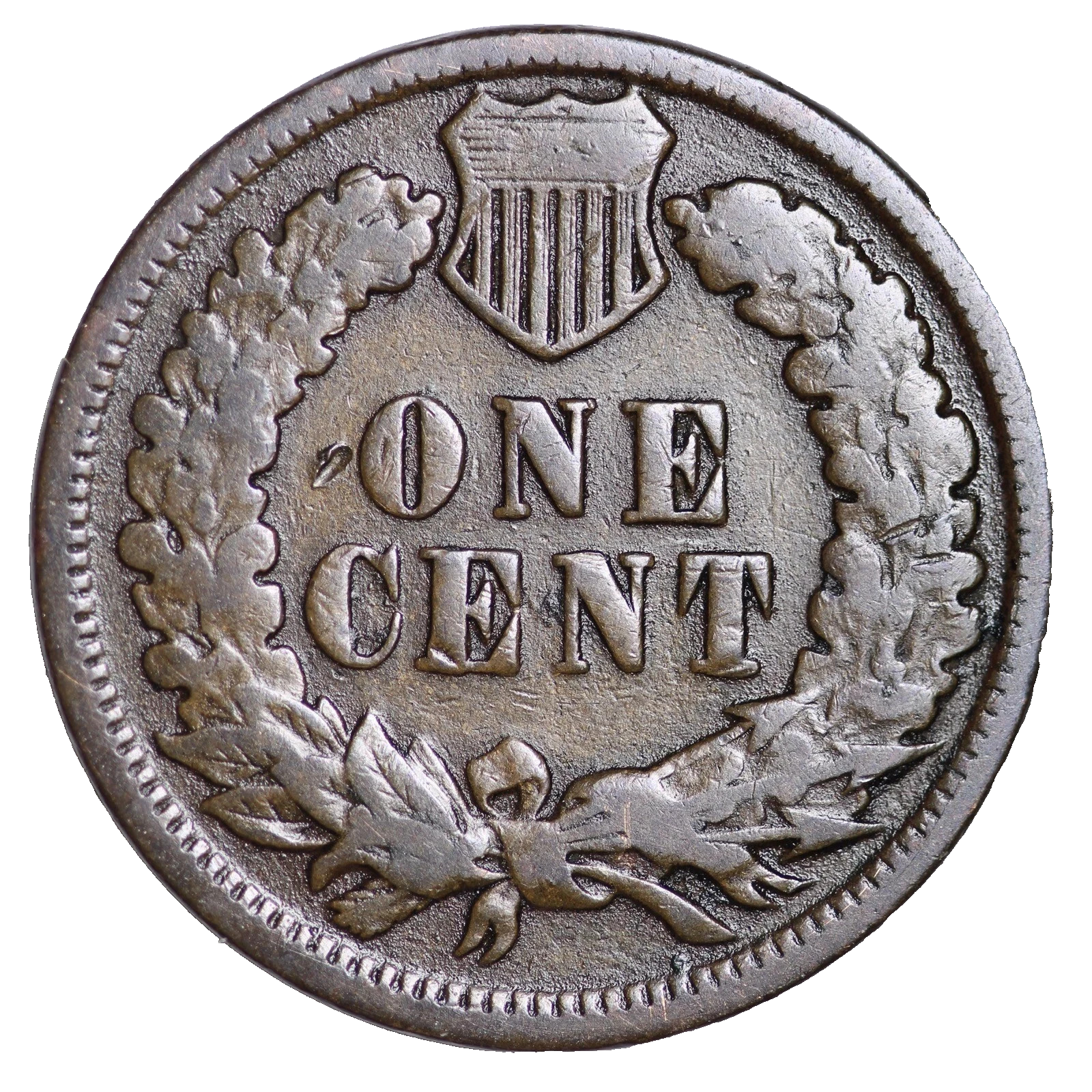 1896 Indian Head Cent Good - Very Good Condition Average Circulated Copper Penny
