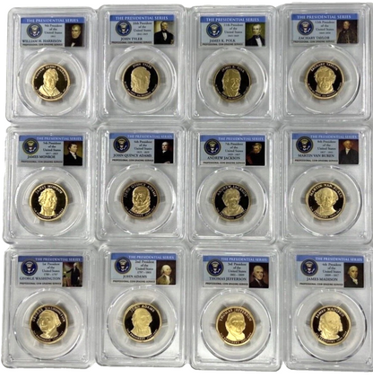 2007-2016 Presidential Dollars PCGS PR69DCAM Complete 39 Proof Coins Set + Case
