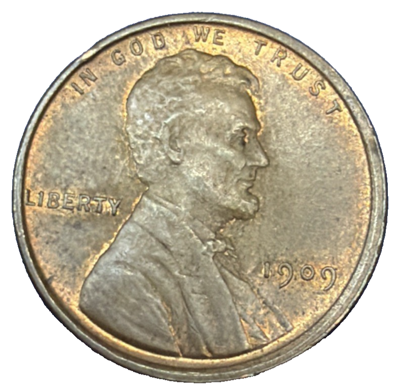 TONER ALERT! 1909 VDB BU Lincoln Wheat Cent Red Brown INTERESTING COLOR 1c Coin