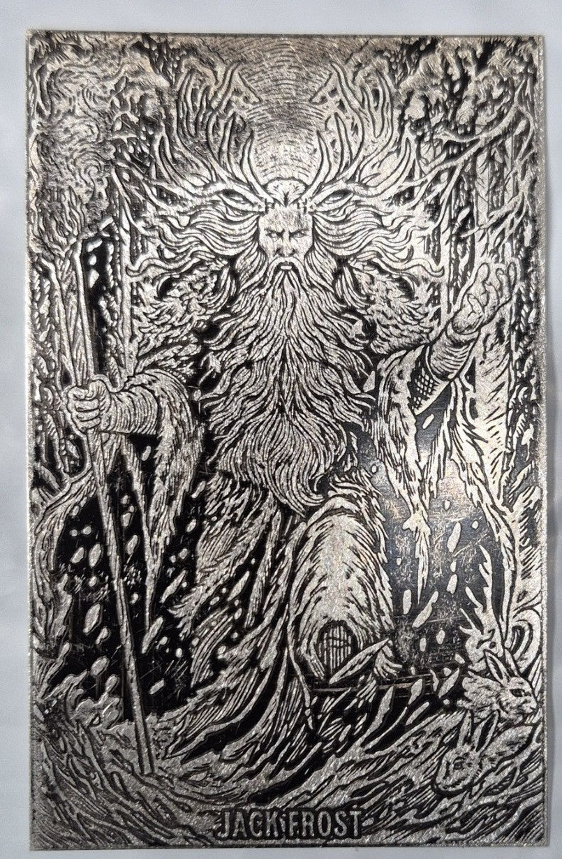 Nocturnal Noel Jack Frost 1/2 oz .999 Fine Silver Art Bar BHB 1 of 600 w/ Card