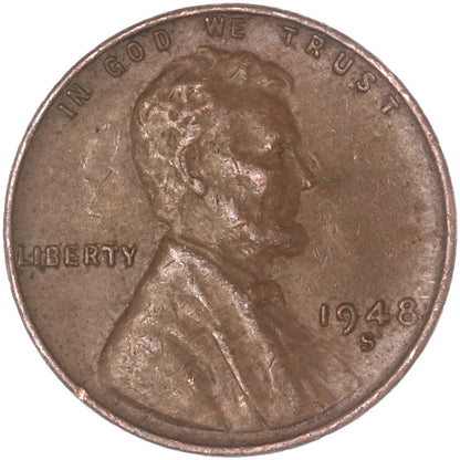 1948 S Lincoln Wheat Cent 🔥From OBW Bank Roll🔥 Average Circulated Copper Coin