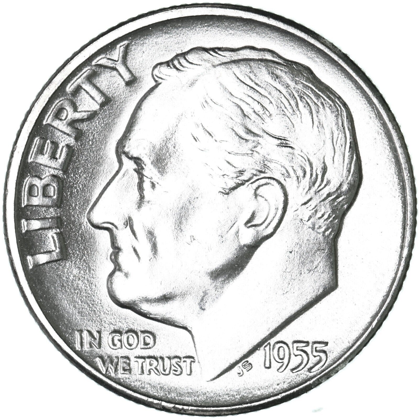 ✅ GEM BU 1955-S Roosevelt Dime 90% Silver UNCIRCULATED 10c Coin From OBW Roll