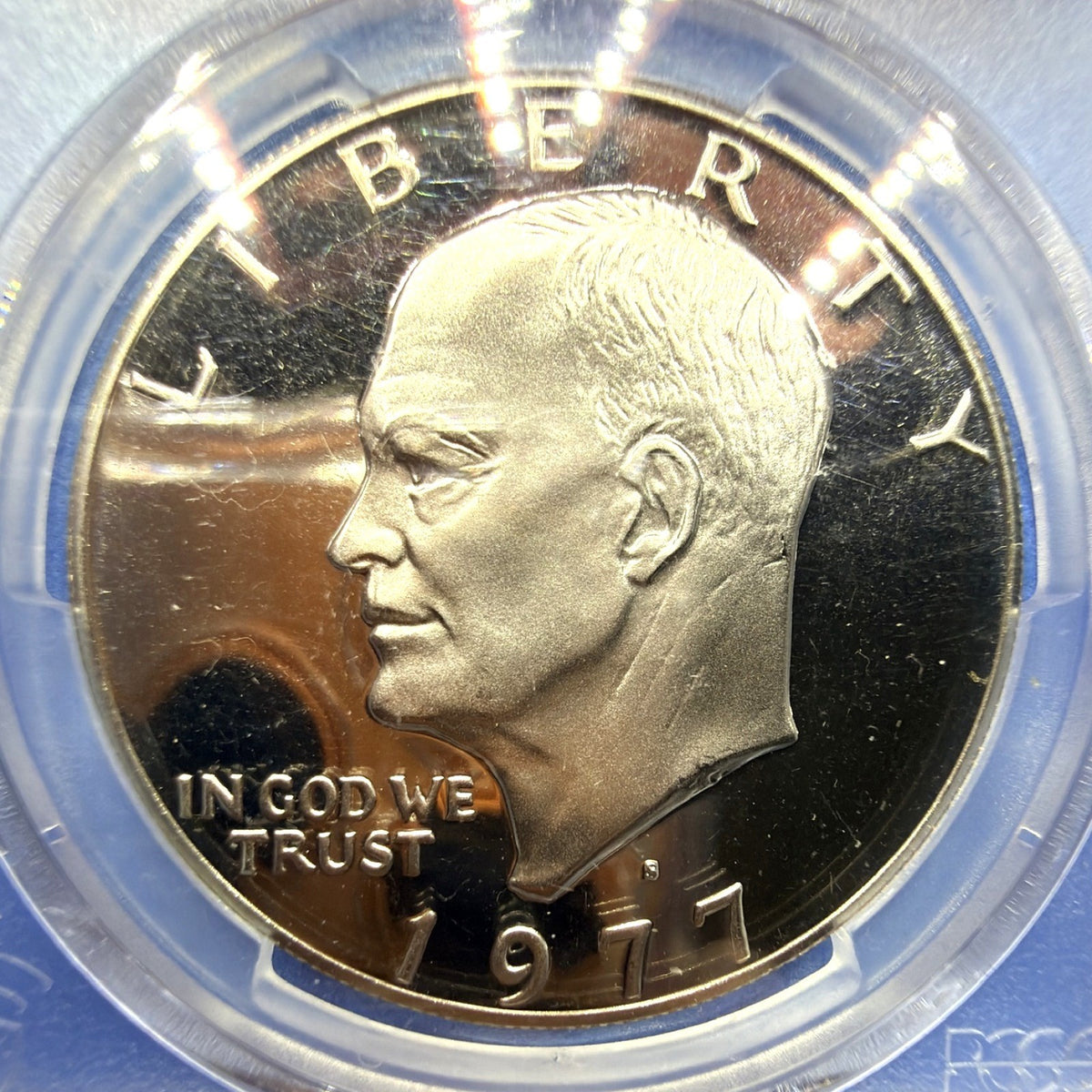 1977-S Eisenhower Ike Dollar Proof PCGS PR69DCAM Deep Cameo Clad $1 Moon Landing