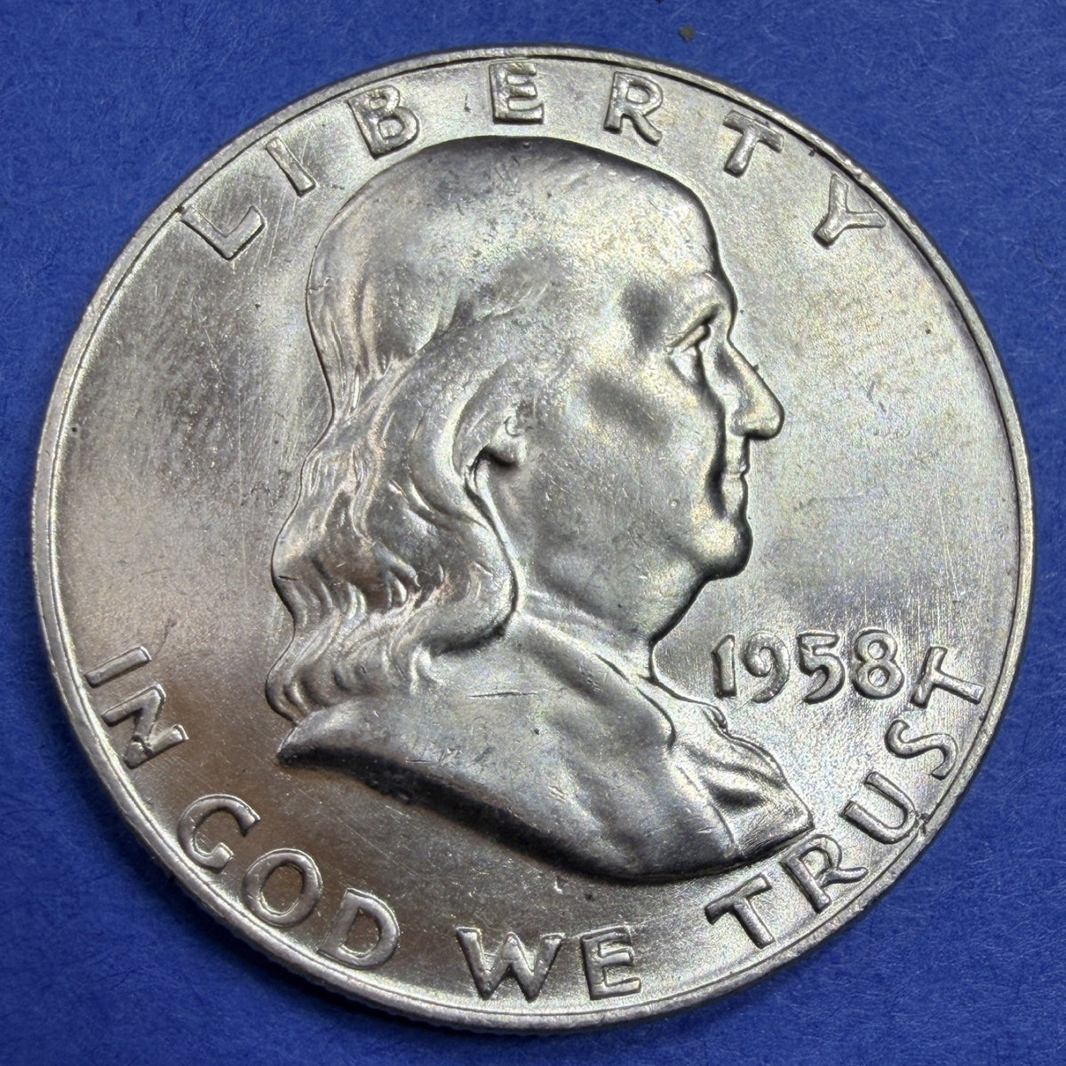 1958-D Franklin Half Dollar 50C BU Uncirculated 90% Silver Liberty Bell US Coin
