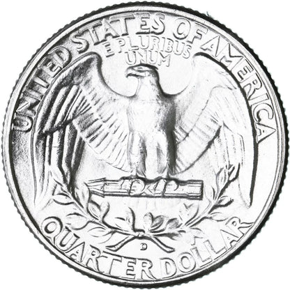 * 1946-D *Superb GEM BU MS Washington Quarter From OBW Bank Roll 90% Silver Coin