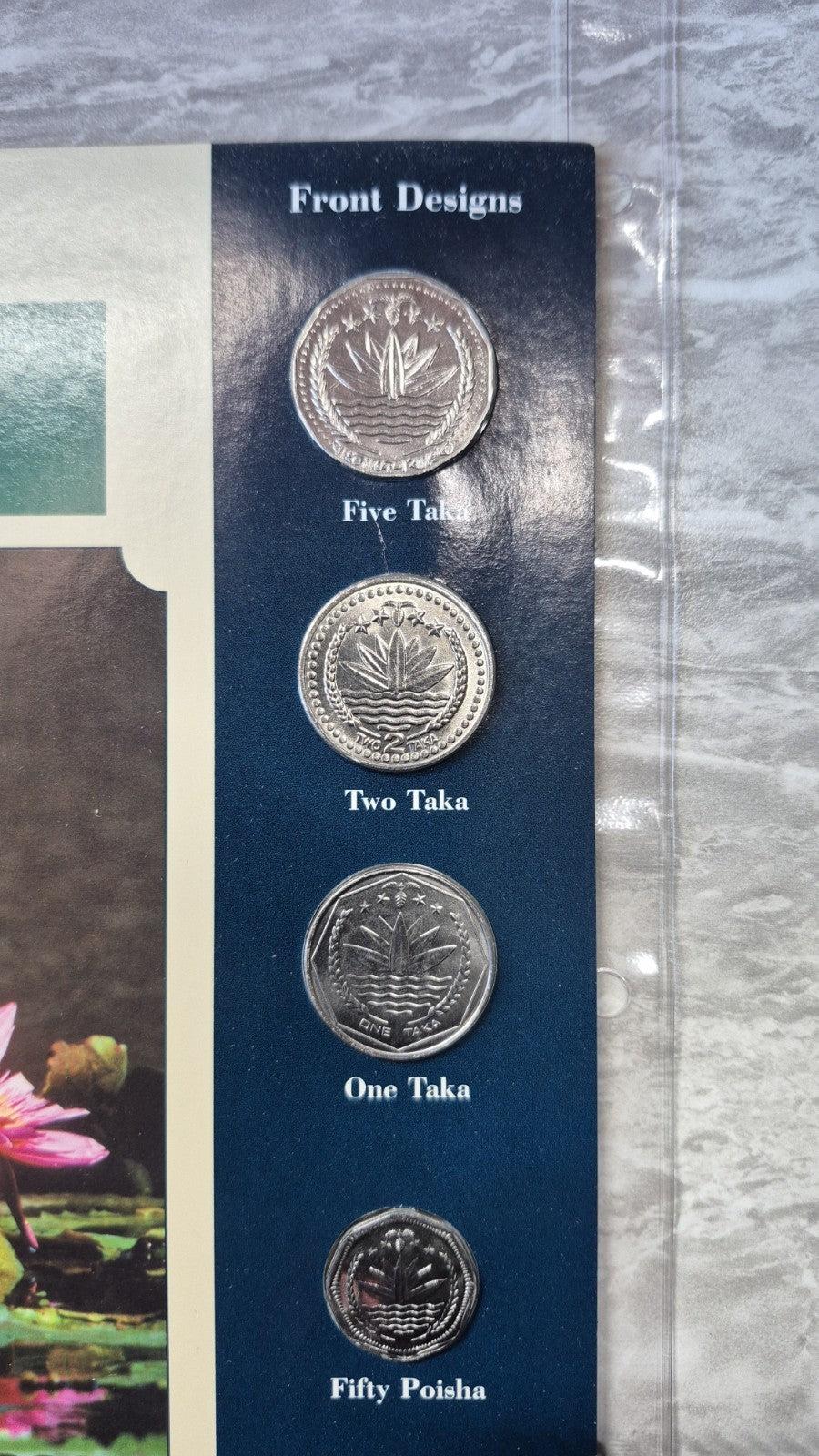 Bangladesh 8 Coin Set Sheet 1 5 10 25 50 Poisha 1 2 5 Taka Uncirculated Tiger