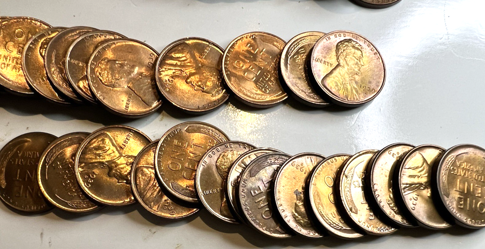 1939 D  Lincoln Wheat Cent BU Brilliant Uncirculated Gem from OBW Bank Roll