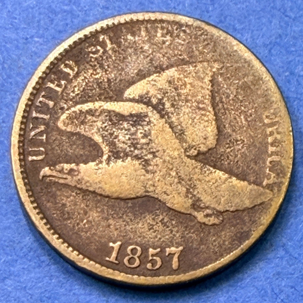 1857 Flying Eagle Cent 1C G-VG Good First Year Copper Nickel Antique Type Coin
