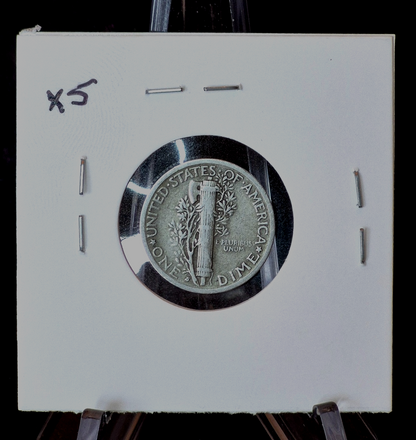 1940-S Mark Mercury 90% Silver Dime VF+ Features, FS 501 RPM Re-punched Mint 10C