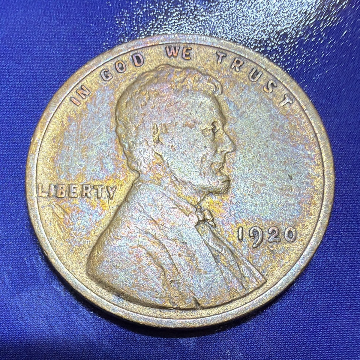 1920 Lincoln Wheat Cent 1C BU Uncirculated Toned US Coin Philadelphia