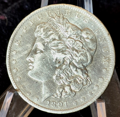 1891-O Morgan Dollar Crisp AU++ Features 90% Silver Premium Date $1 US Coin