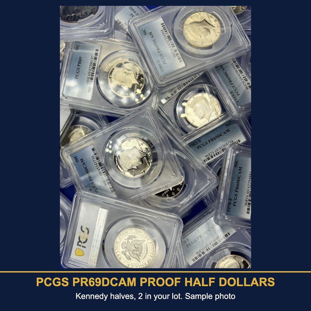 LOT (10) PCGS PR69 PROOF COINS 2 Each Half Quarter Dime Nickel $1 + FREE 20 Case - view 3