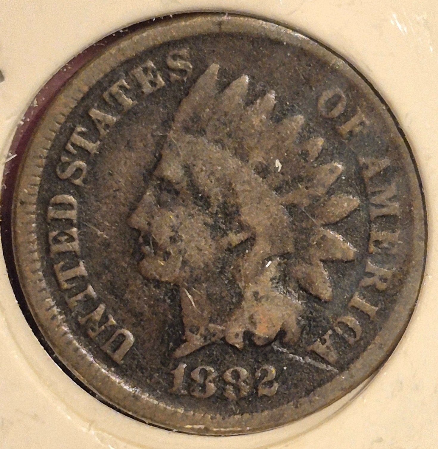 1881-1882-1883 LOT OF (3) INDIAN HEAD CENTS , G-VG Features, Exact Coins Shown