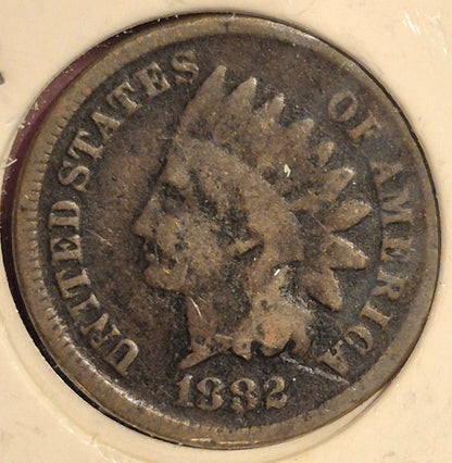 1881-1882-1883 LOT OF (3) INDIAN HEAD CENTS , G-VG Features, Exact Coins Shown