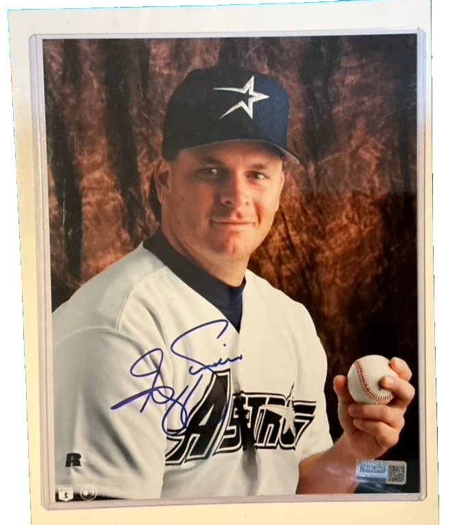 ⚾️   John Hudek Signed 8x10 Licensed Photo COA: BAS Beckett Houston Astros Pitch
