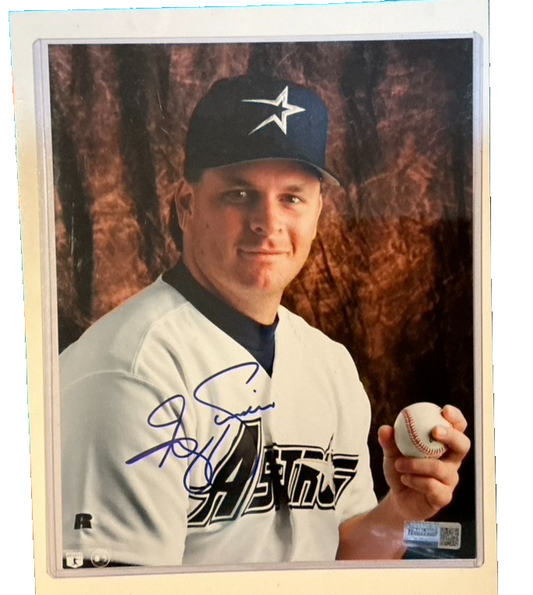 ⚾️   John Hudek Signed 8x10 Licensed Photo COA: BAS Beckett Houston Astros Pitch