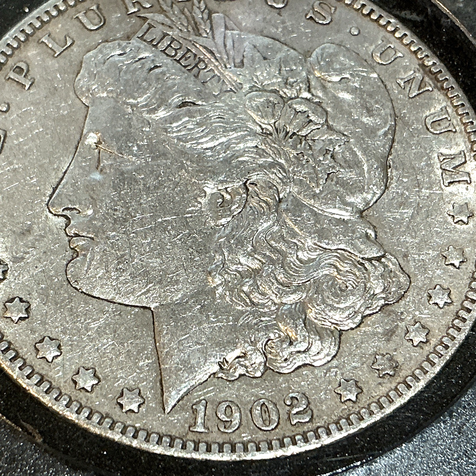 1902-P Morgan 90% Silver Dollar AU FEATURES Sharp Liberty ~ NICE COIN
