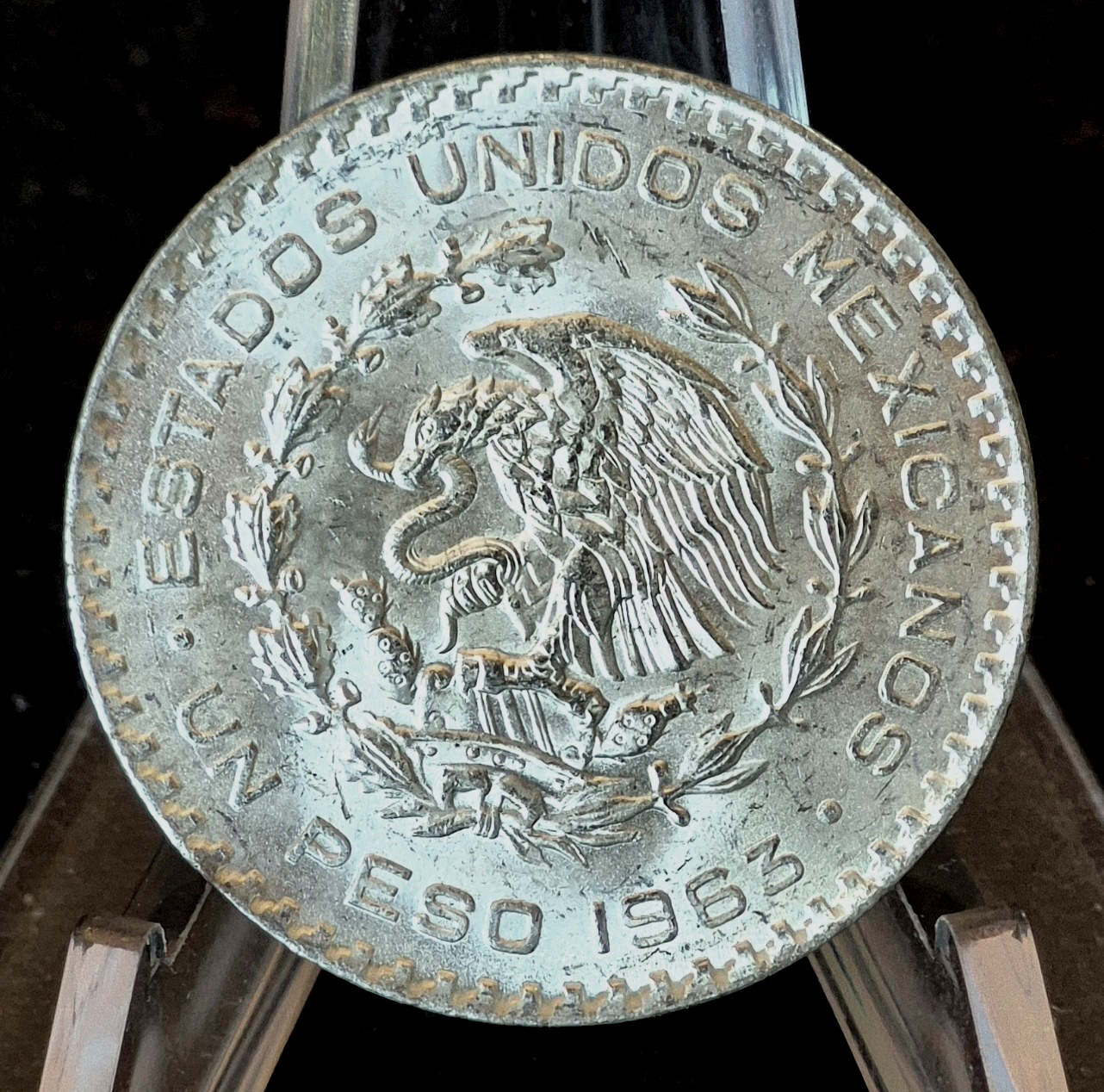 1963 MO Mexico 1 Peso BU Libertad Edge🔥1.6 Grams SILVER Spectacular Blast White