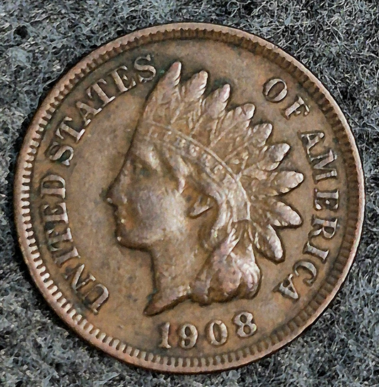 1908 Indian Head Cent Penny XF Features Full Liberty, Receive Coin Pictured 1C