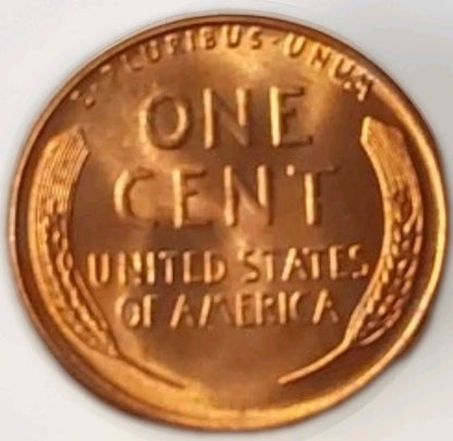 1944 D Lincoln Wheat Cent CHOICE BU UNC From OBW Bank Roll Beautiful RARE Penny
