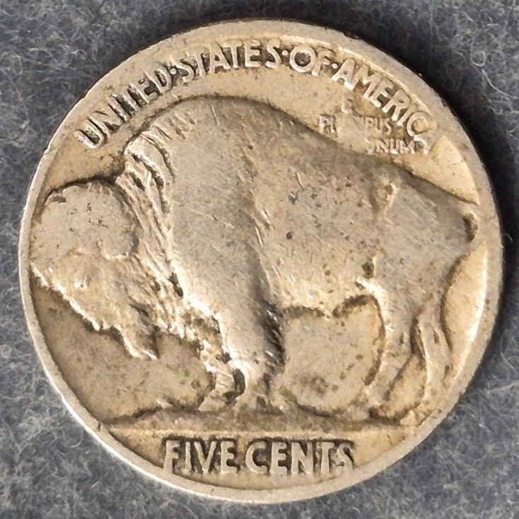 1919 Buffalo Nickel 5C Indian Head Philadelphia Mint No Mint Mark US Coin AG