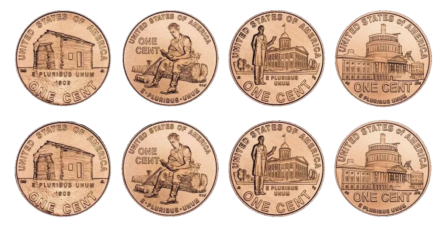 🔥 2009 Lincoln Bicentennial Cent P&D Brilliant Uncirculated 8 Coin Set