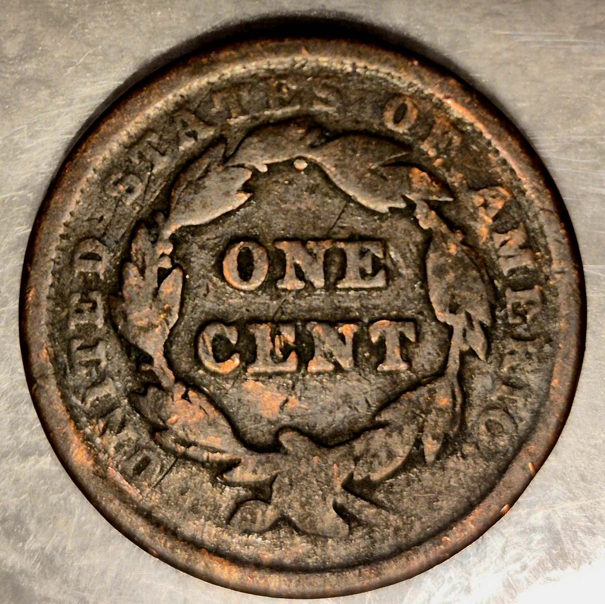1842 Braided Hair Large Cent Small Date VG Features 1C Coin Shown