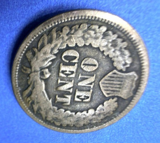 1863 Indian Head Cent Copper Nickel Civil War Date VG Clear Feathers Bold Date