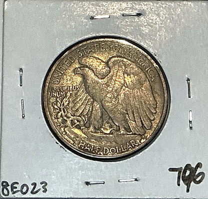 1938 D Denver Mint Walking Liberty 90% Silver Half Dollar Key Date Coin