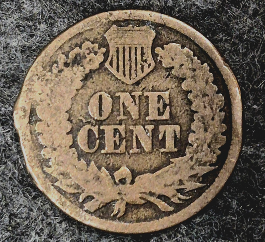 1861 Indian Head Cent AG or Less Features Type II Chunky Oak Wreath Coin Shown