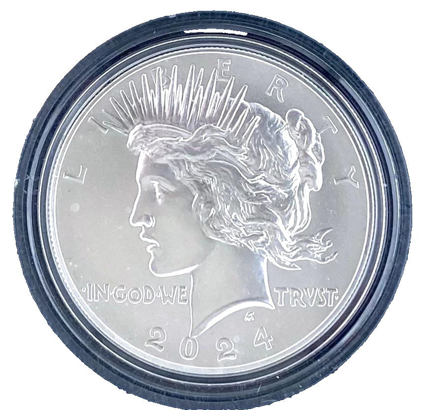 2024 P Peace Dollar $1 Uncirculated U.S. Mint Coin .999 Pure SILVER in Capsule