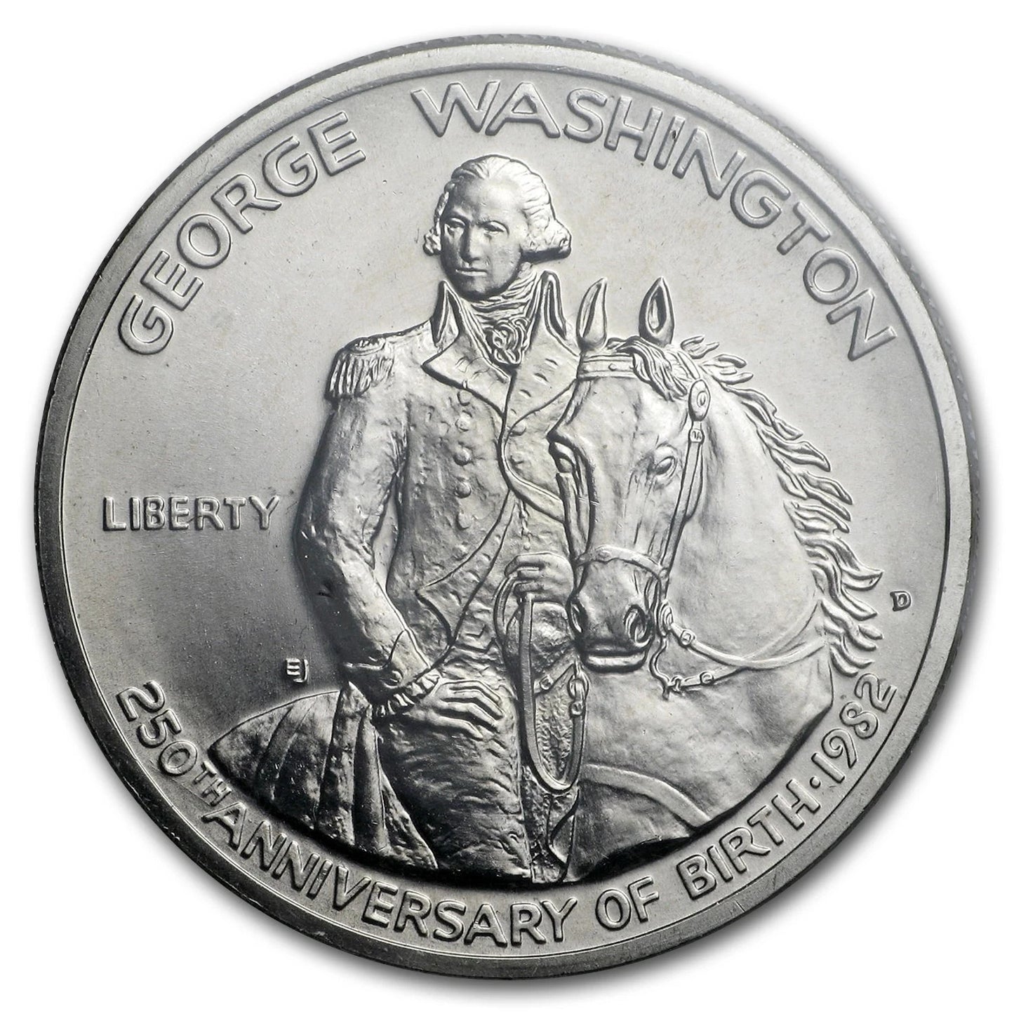 1982-D George Washington 1/2 Dollar 90% Silver Commemorative BU (Box & COA)