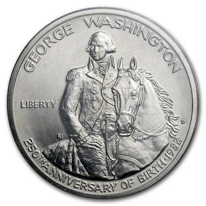 1982-D George Washington 1/2 Dollar 90% Silver Commemorative BU (Box & COA)