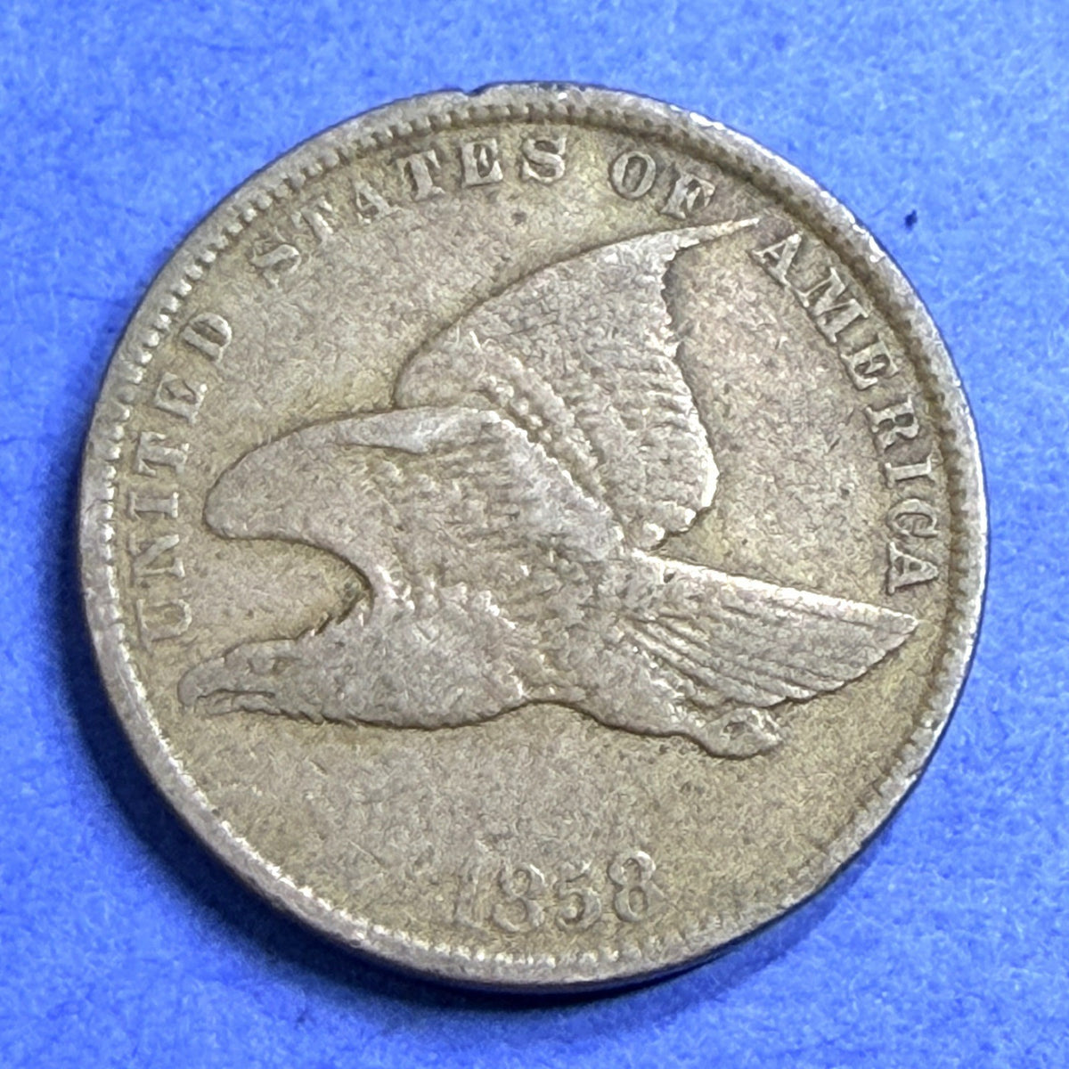 1858 Flying Eagle Cent 1C G Good Type Coin Copper Nickel Antique Penny US Coin