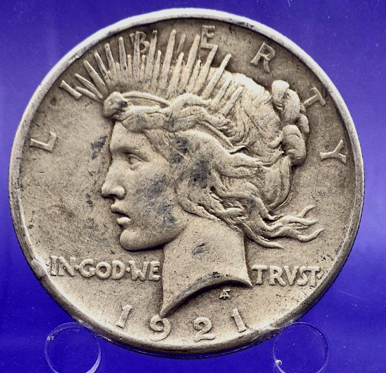 1921 Peace Dollar High Relief Key Date First Year Issue Strong XF Features $1