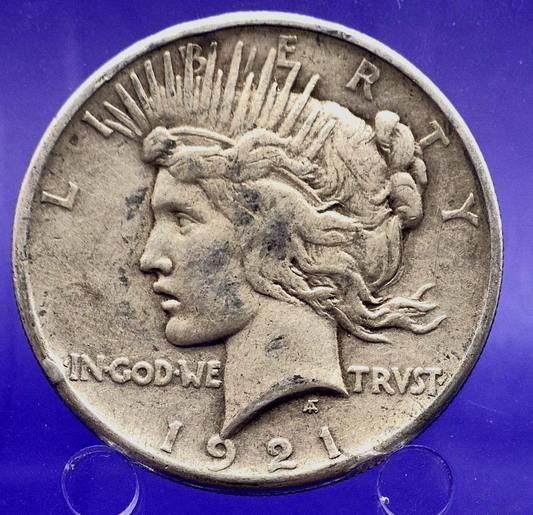 1921 Peace Dollar High Relief Key Date First Year Issue Strong XF Features $1