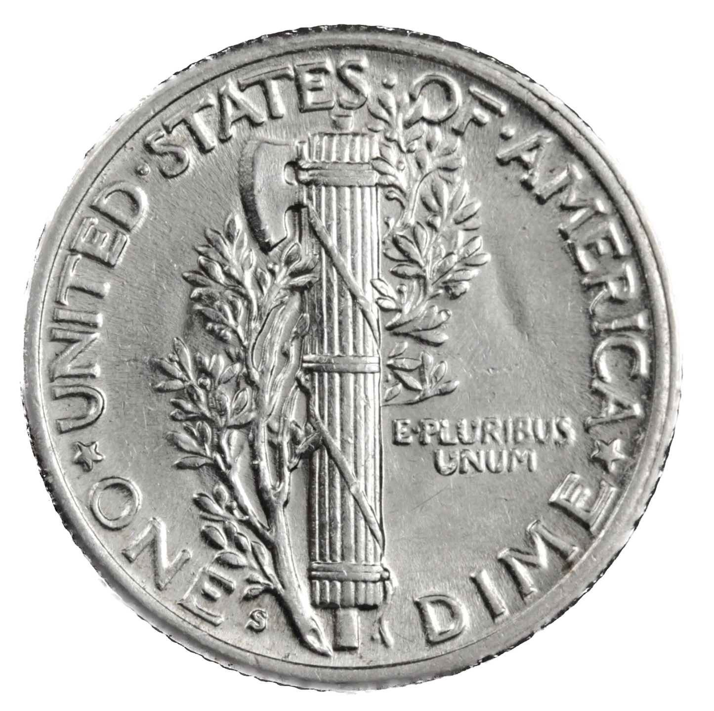 1943 S Mercury Dime BU Brilliant Uncirculated 90% Silver 10c FSB White Coin