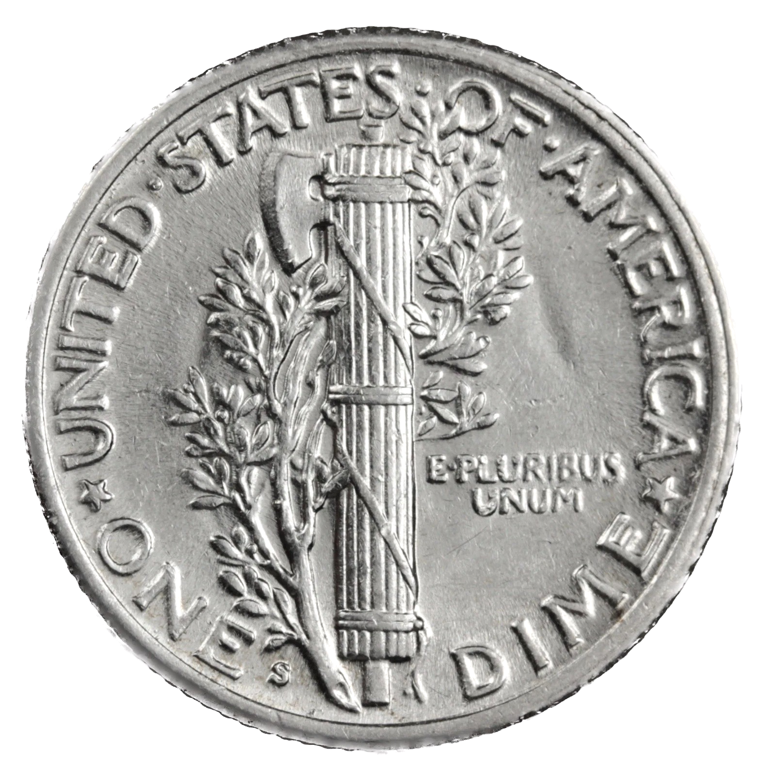 1943 S Mercury Dime BU Brilliant Uncirculated 90% Silver 10c FSB White Coin