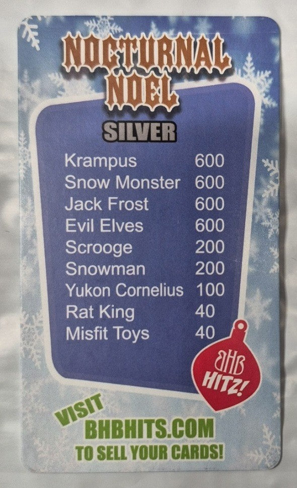 Nocturnal Noel Jack Frost 1/2 oz .999 Fine Silver Art Bar BHB 1 of 600 w/ Card