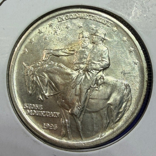 1925 Stone Mountain Memorial Half Dollar 50c BU 90% Silver Commemorative