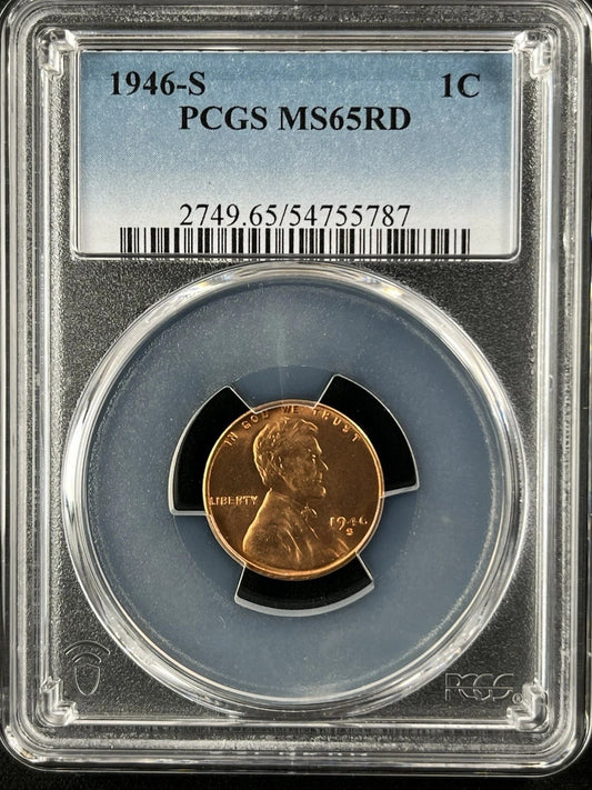 1946-S Lincoln Wheat Cent  PCGS MS65RD  Uncirculated 1c Coin