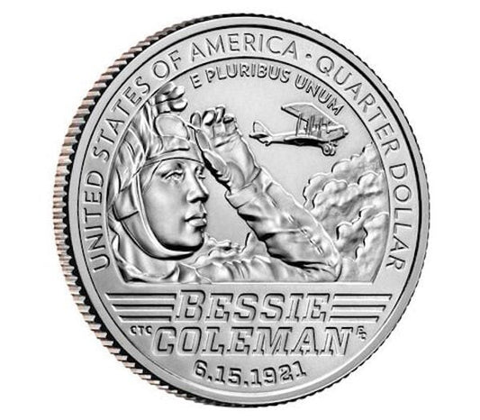 2023 3 Coin Set P/D/S Bessie Coleman American Women  Quarters BU Uncirculated
