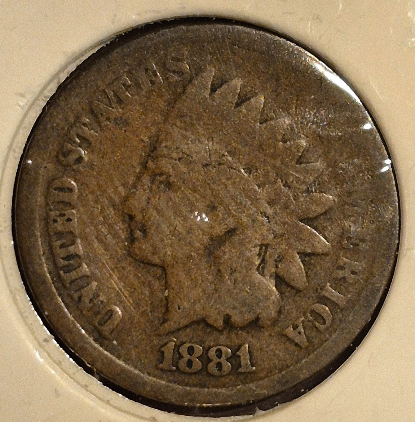 1881-1882-1883 LOT OF (3) INDIAN HEAD CENTS , G-VG Features, Exact Coins Shown