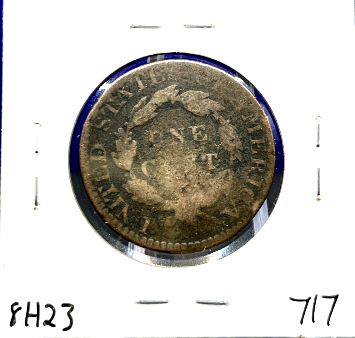 1825 Coronet Matron Head Large Cent Copper Penny ROTATED DIE 1c Collectible Coin