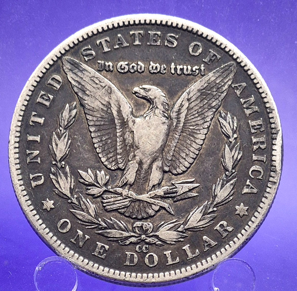 1890-CC Morgan Silver $1 Dollar  Carson City $1 Full Liberty MONSTER  TONED COIN
