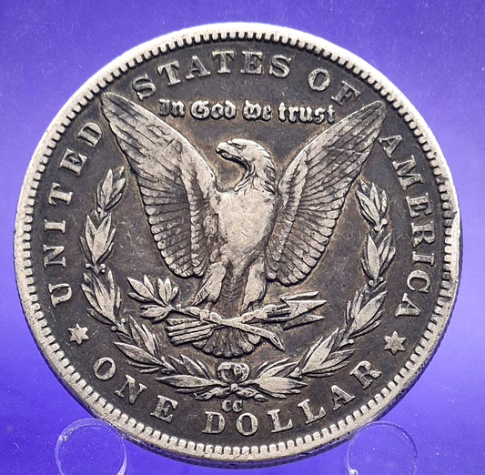 1890-CC Morgan Silver $1 Dollar  Carson City $1 Full Liberty MONSTER  TONED COIN
