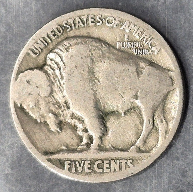 1924 Buffalo Nickel 5C Philadelphia Partial Date Indian Head Bison Type 2 AG