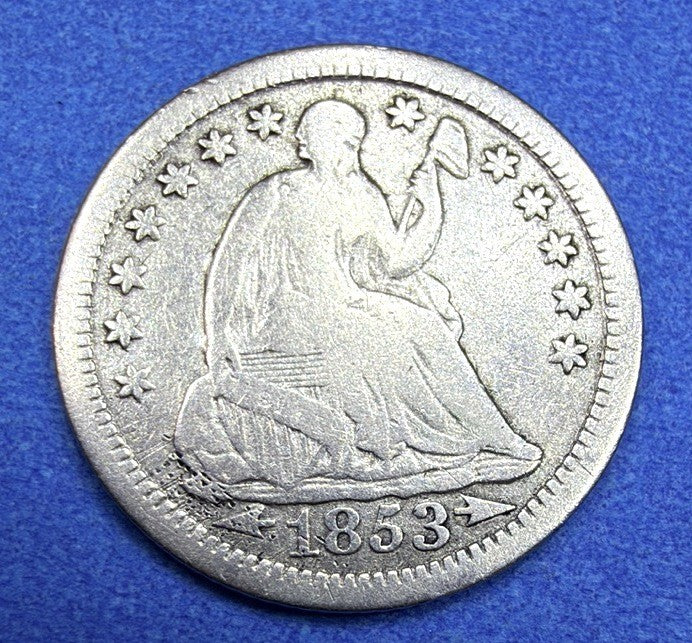 1853 Seated Liberty Half Dime Arrows at Date 90% Silver Fine Full Stars Classic