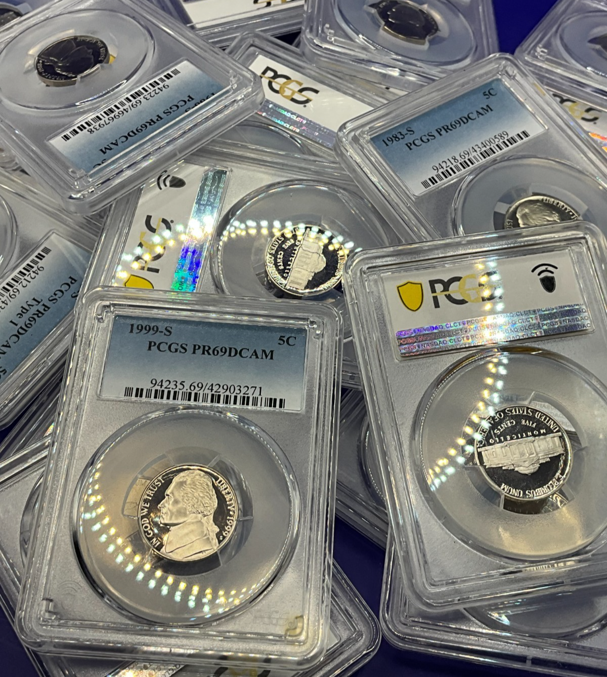 GRADED USA COINS (LOT OF 3)  💰 PCGS NGC PR69DCAM U.S. Mint Silver Clad Coins 💰